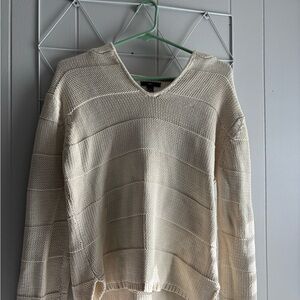 GAP Cream V-Neck Women's Sweater